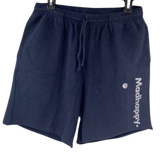 MadHappy Terry Cloth Navy Shorts Size Large NEW - Picture 1 of 4